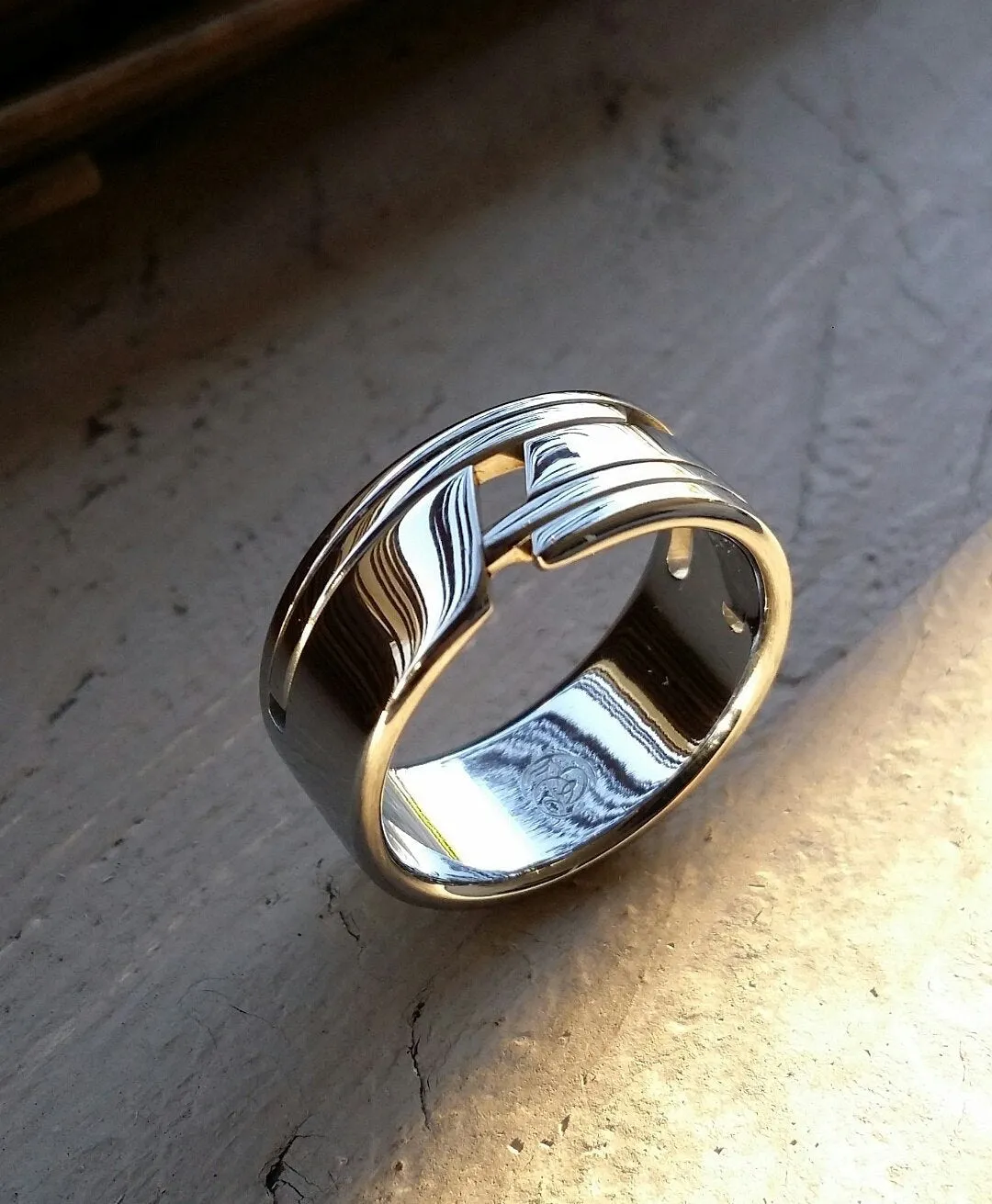01 "EXCLUSIVE" handmade stainless steel ring (not casted) mens rings, engagement ring, hypoallergenic rings wedding rings band
