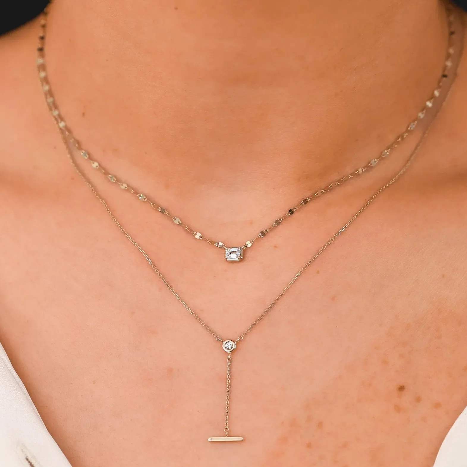 0.20ctw Diamond Emerald Necklace