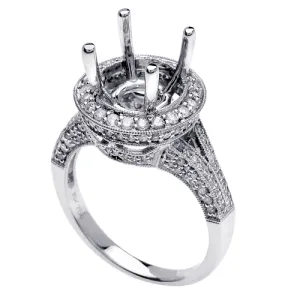 0.90ct 14K or 18K White Gold Diamond Ring
