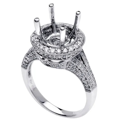 0.90ct 14K or 18K White Gold Diamond Ring