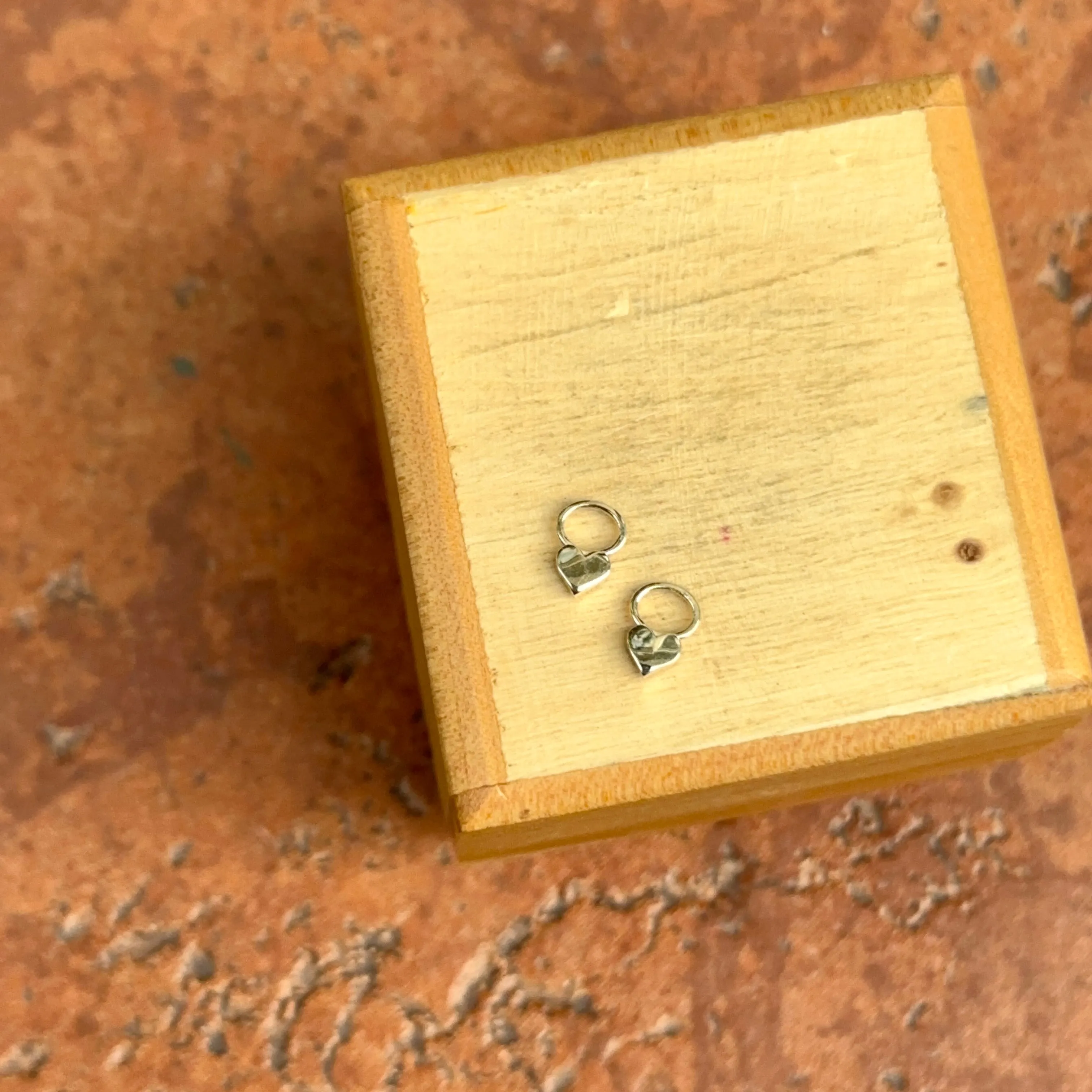 10KT Yellow Gold Mini Heart Earring Charms 5mm