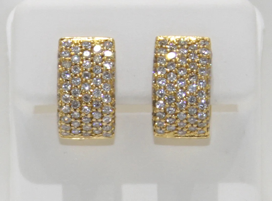 1.12ct Diamond Huggie Earrings