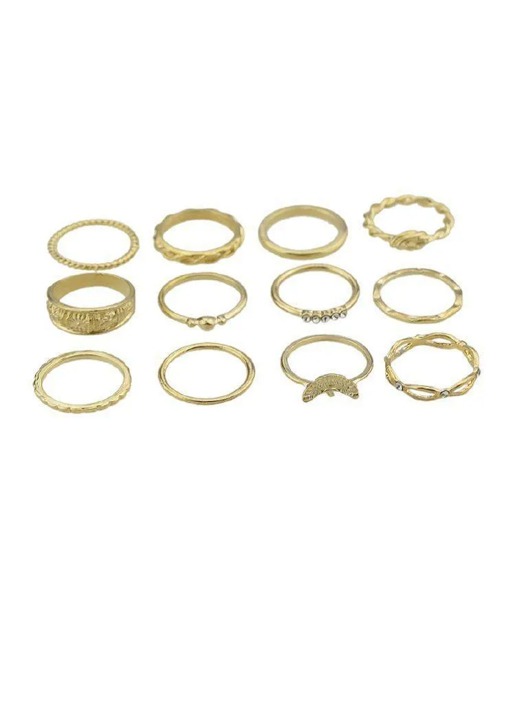 12Pcs/Set Knuckle Ring Set