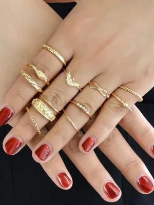 12Pcs/Set Knuckle Ring Set