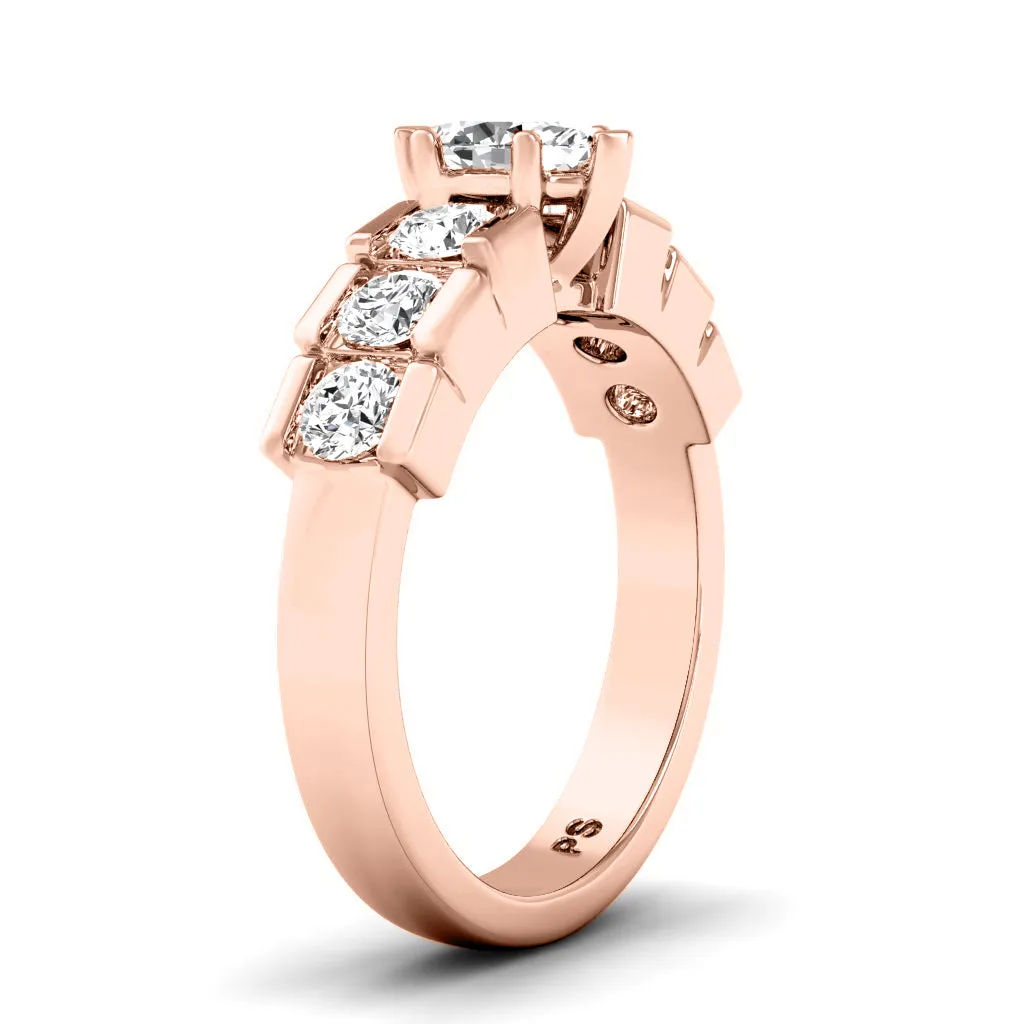 1.35-3.85 CT Round & Marquise Cut Lab Grown Diamonds - Engagement Ring