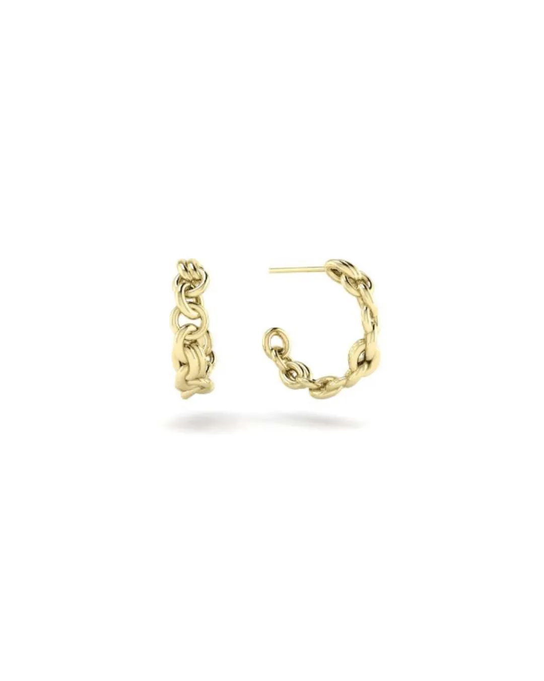 13MM FUSED SERPENS EARRINGS YG (PAIR)