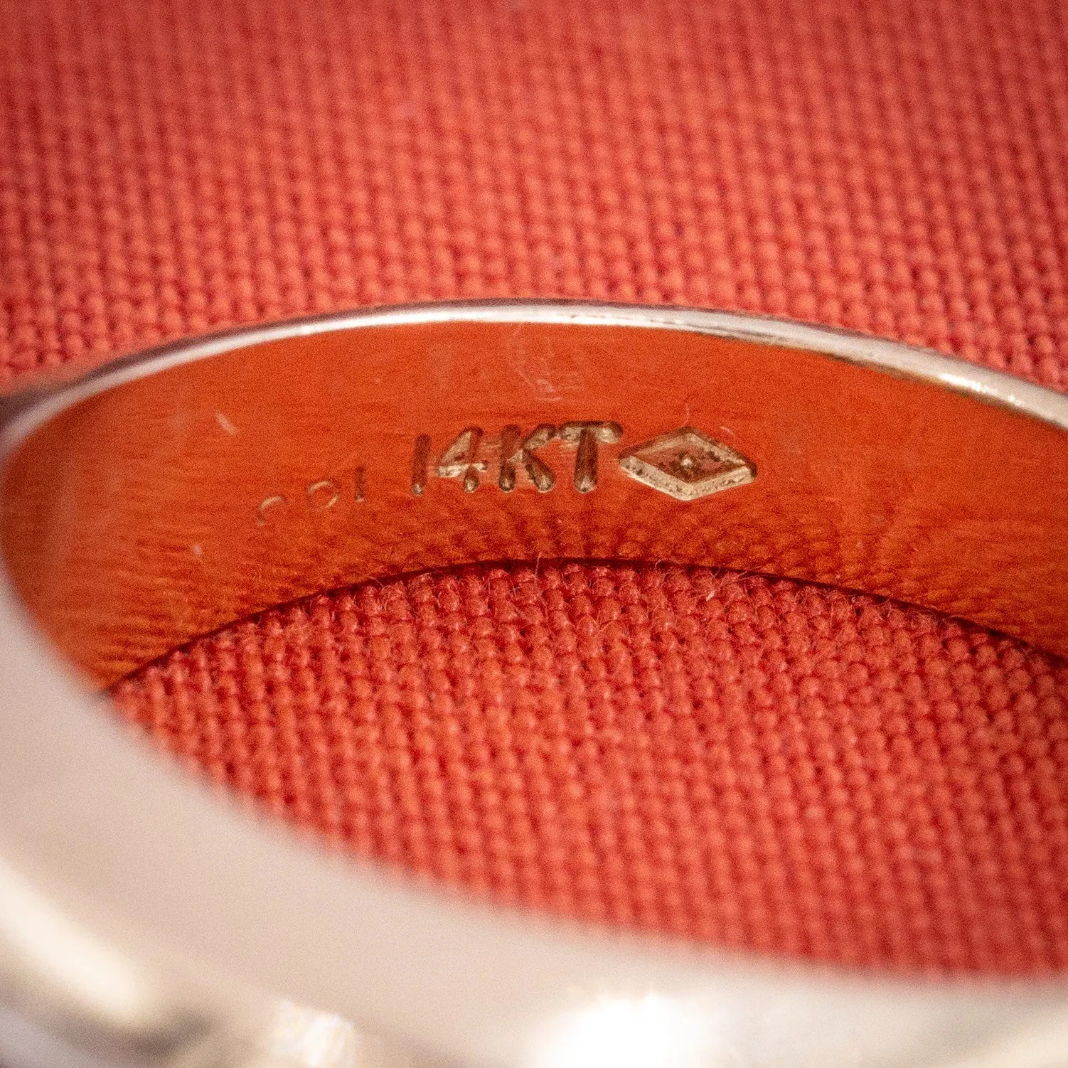 14 Karat 3-Stone Diamond Band