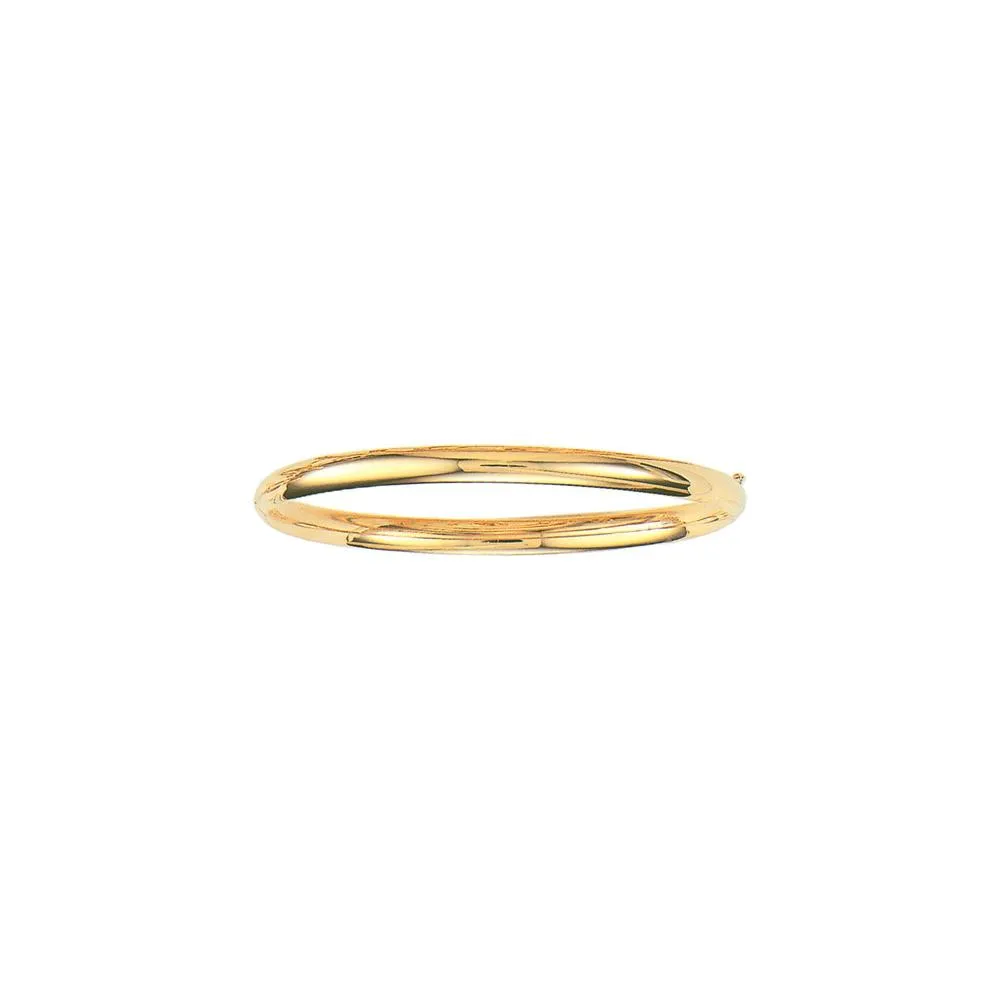 14K Gold Polished 5mm Bangle