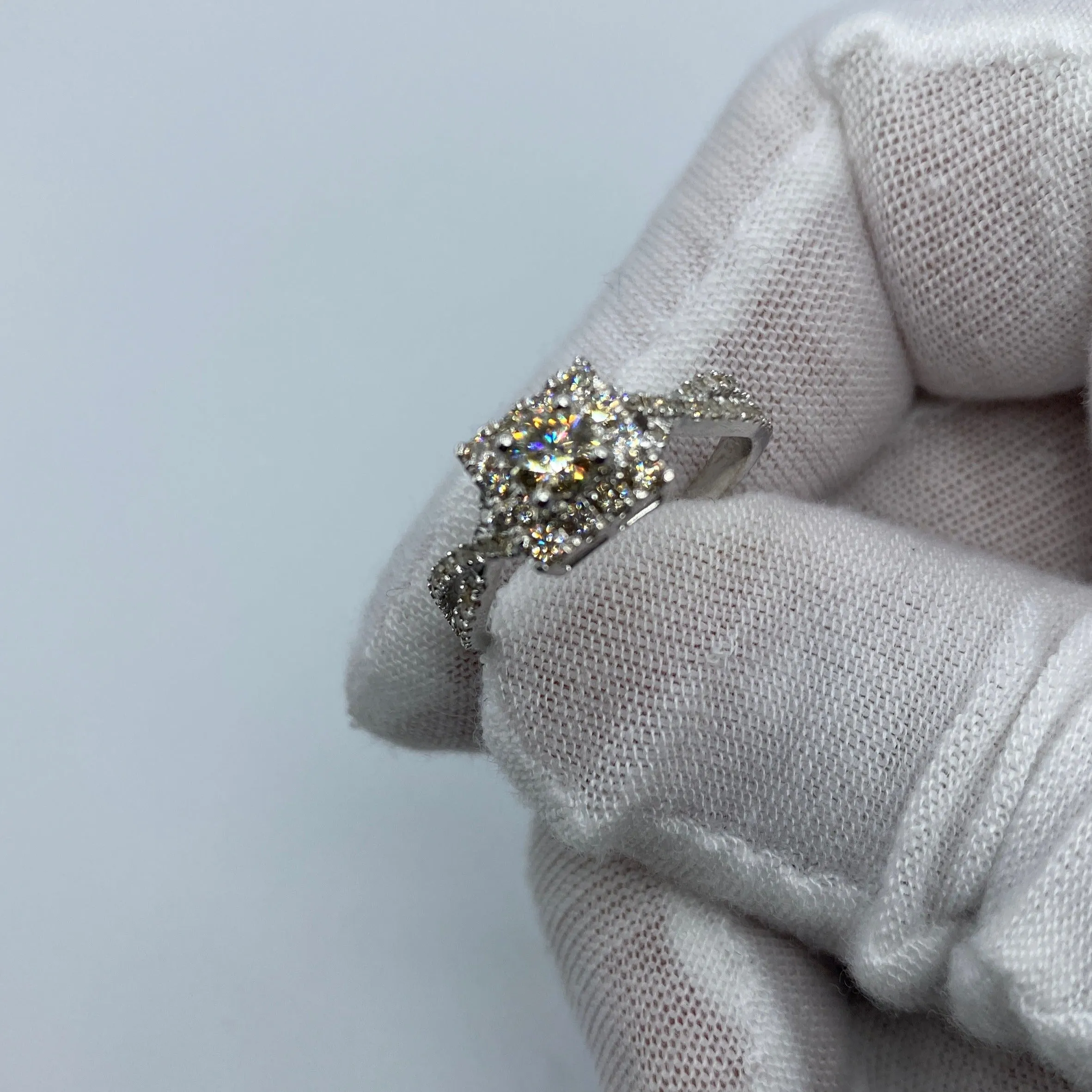 14K Luxe Rectangle Diamond Engagement Ring