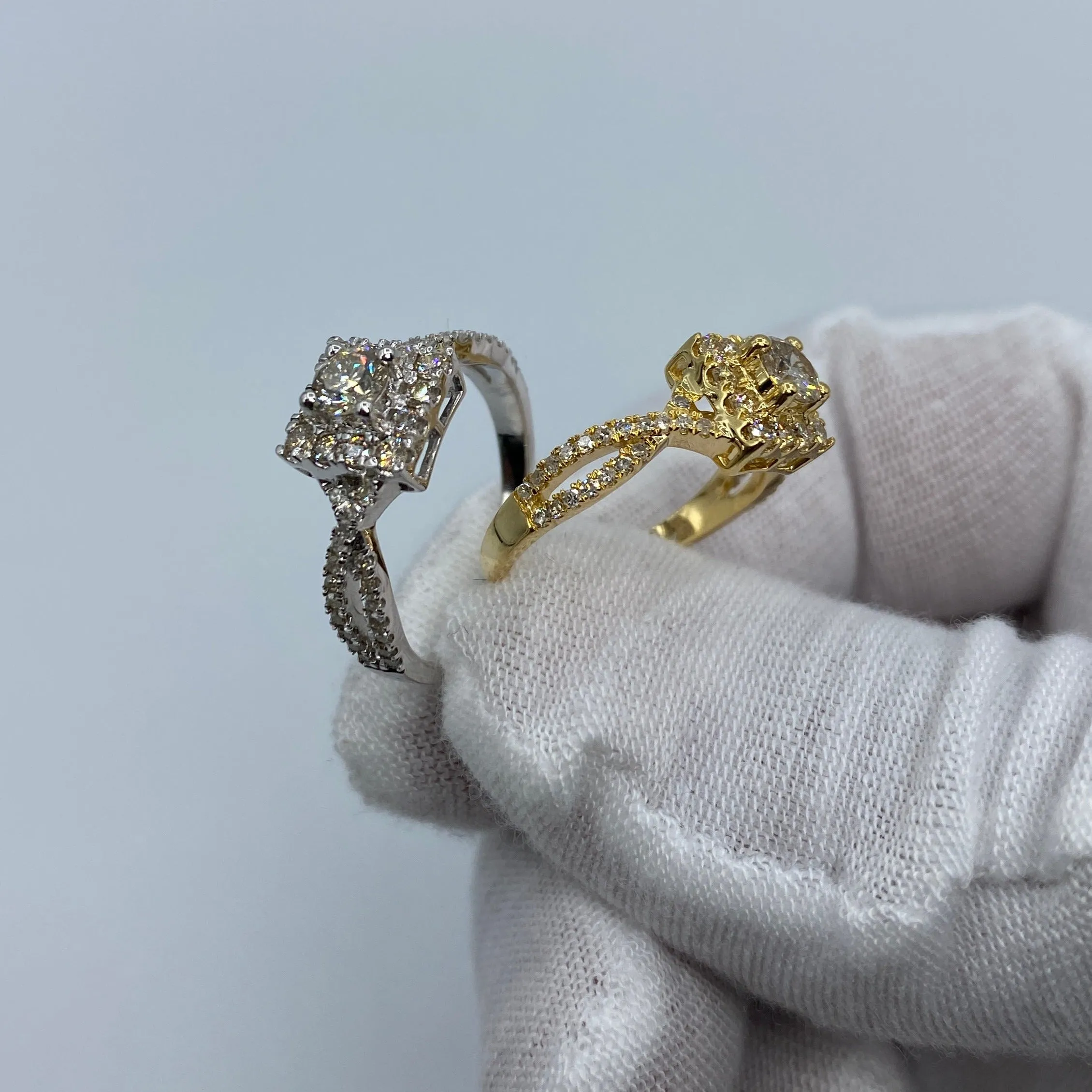 14K Luxe Rectangle Diamond Engagement Ring