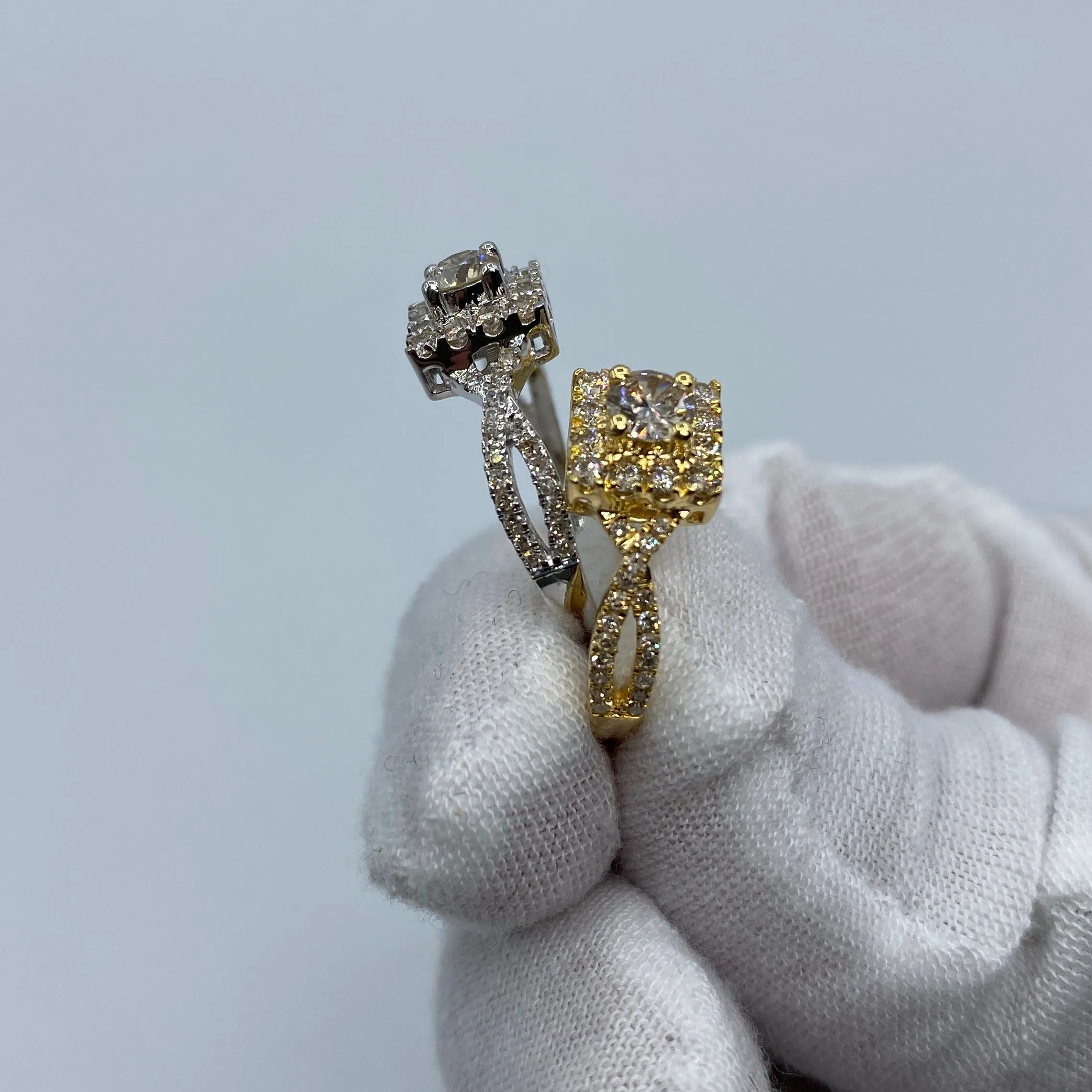 14K Luxe Rectangle Diamond Engagement Ring