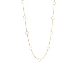 14k Nine Circles Choker Necklace