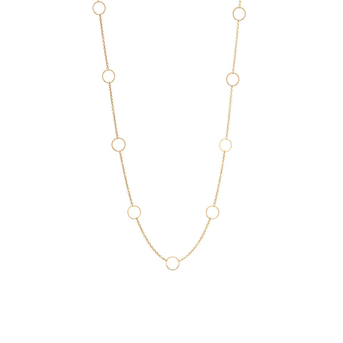 14k Nine Circles Choker Necklace