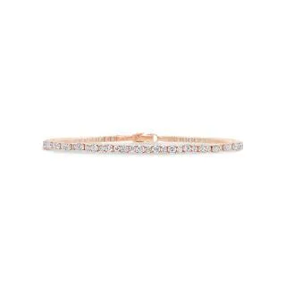 14k Rose Gold Diamond Bangle