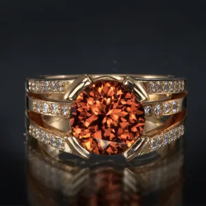 14K Rose Gold Imperial Zircon Ring  (5 day production)