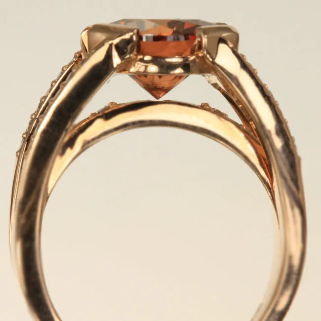 14K Rose Gold Imperial Zircon Ring  (5 day production)