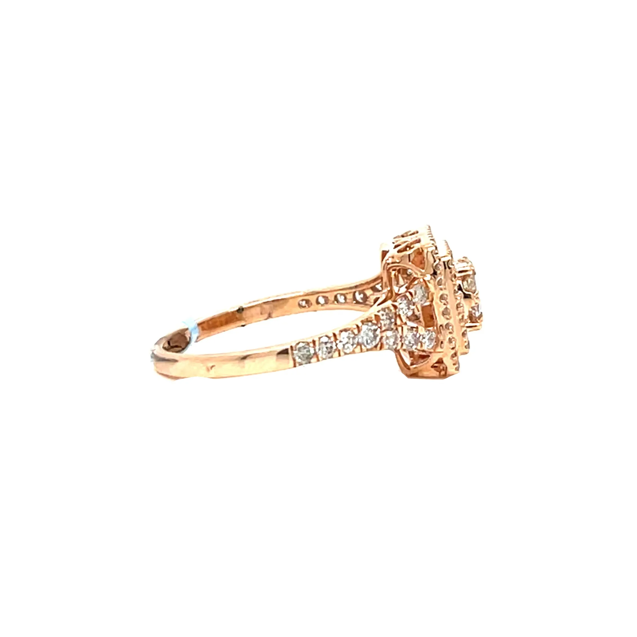 14k Rose-Gold Square 0.85ct Ring - SR10669
