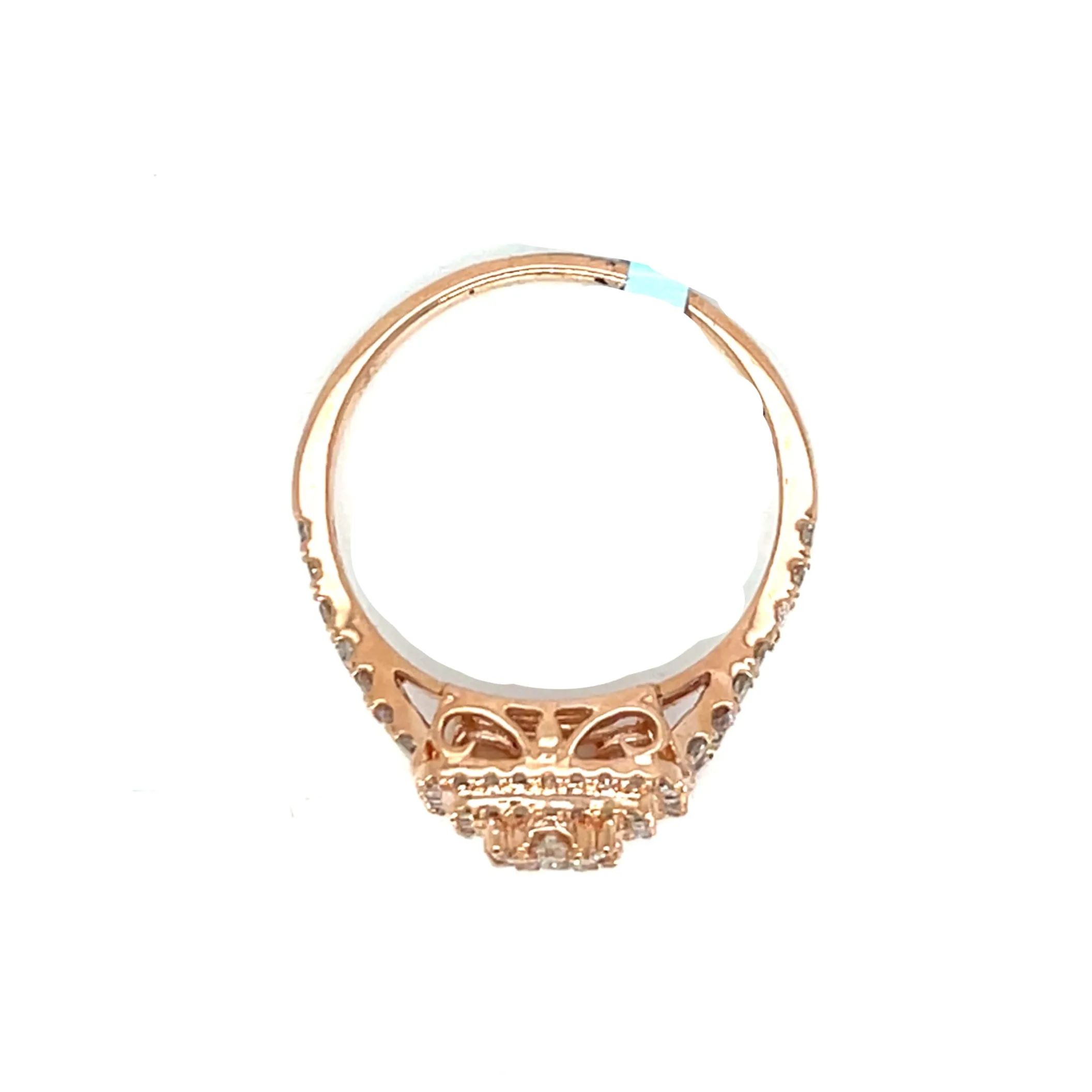 14k Rose-Gold Square 0.85ct Ring - SR10669