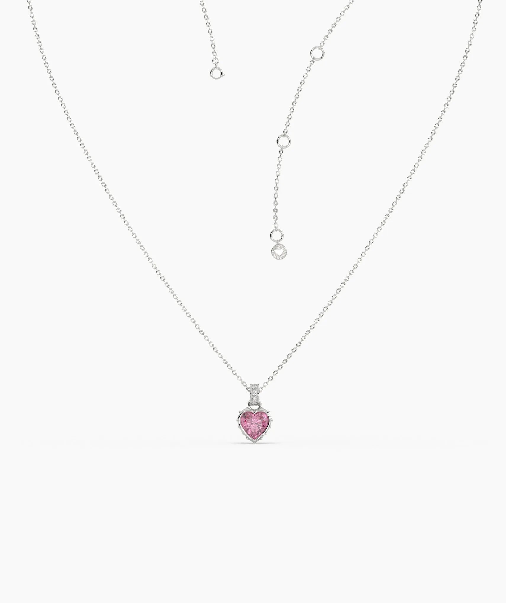 14K Solid Gold Necklace with Vibrant Red Stone