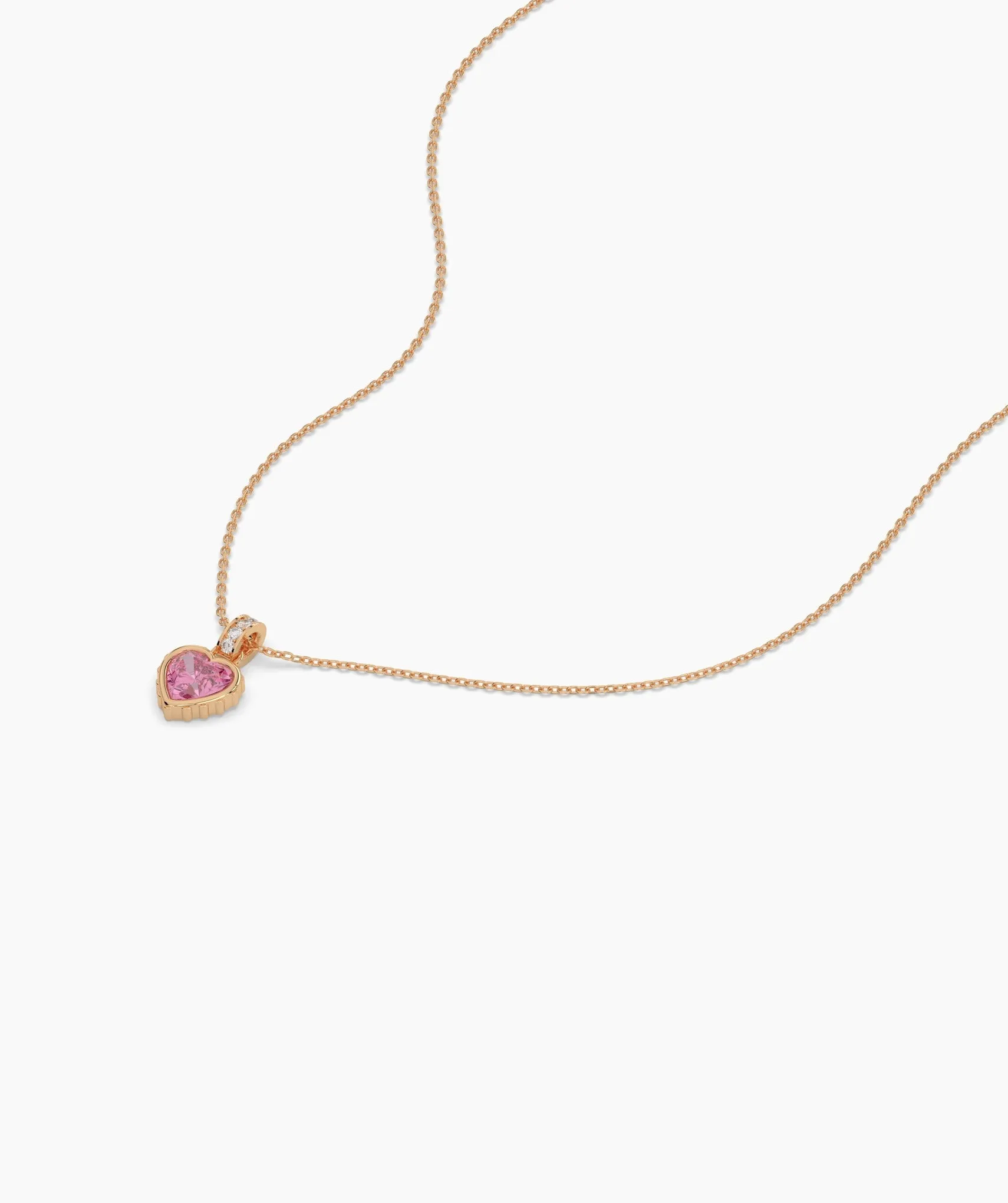 14K Solid Gold Necklace with Vibrant Red Stone
