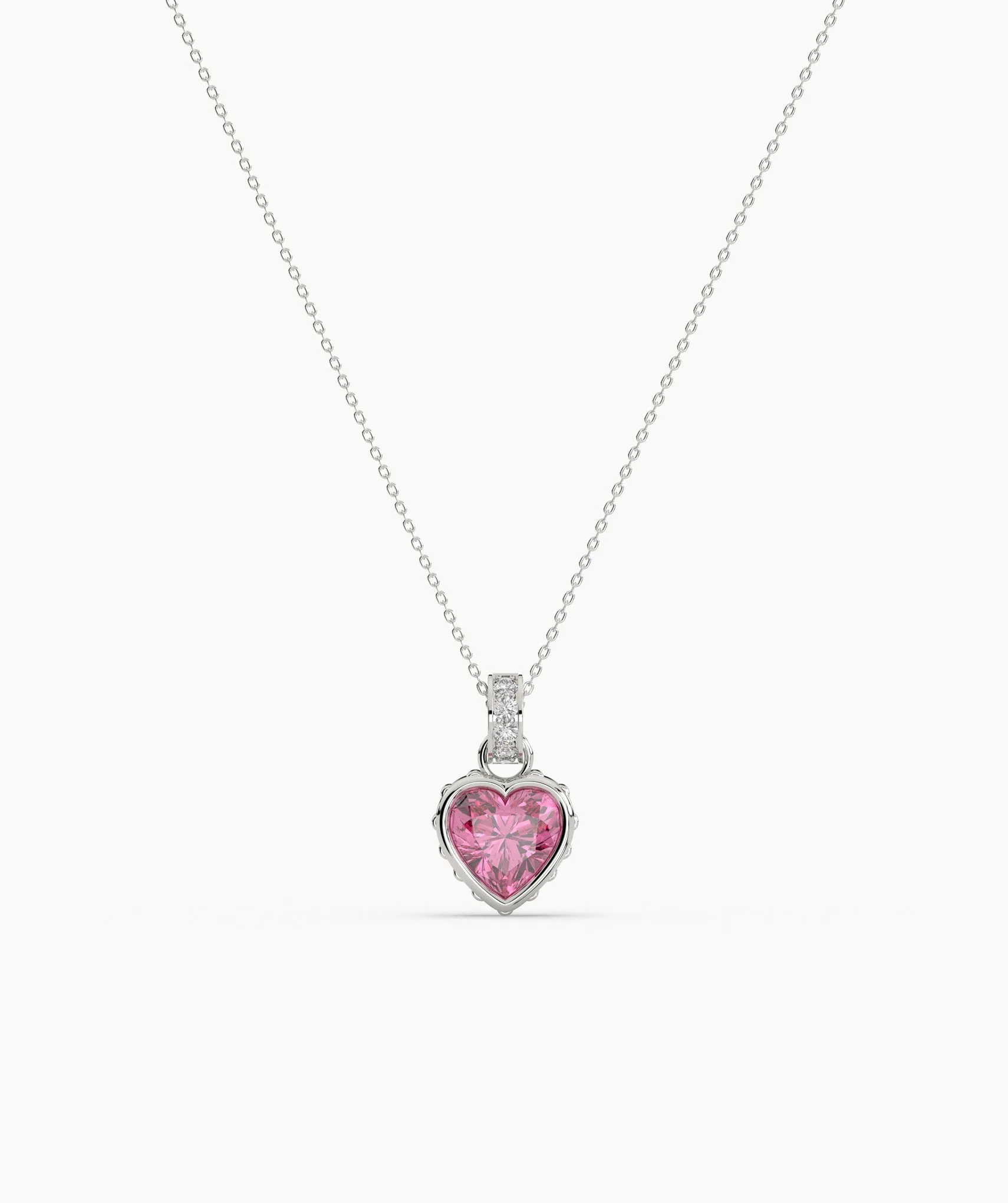 14K Solid Gold Necklace with Vibrant Red Stone