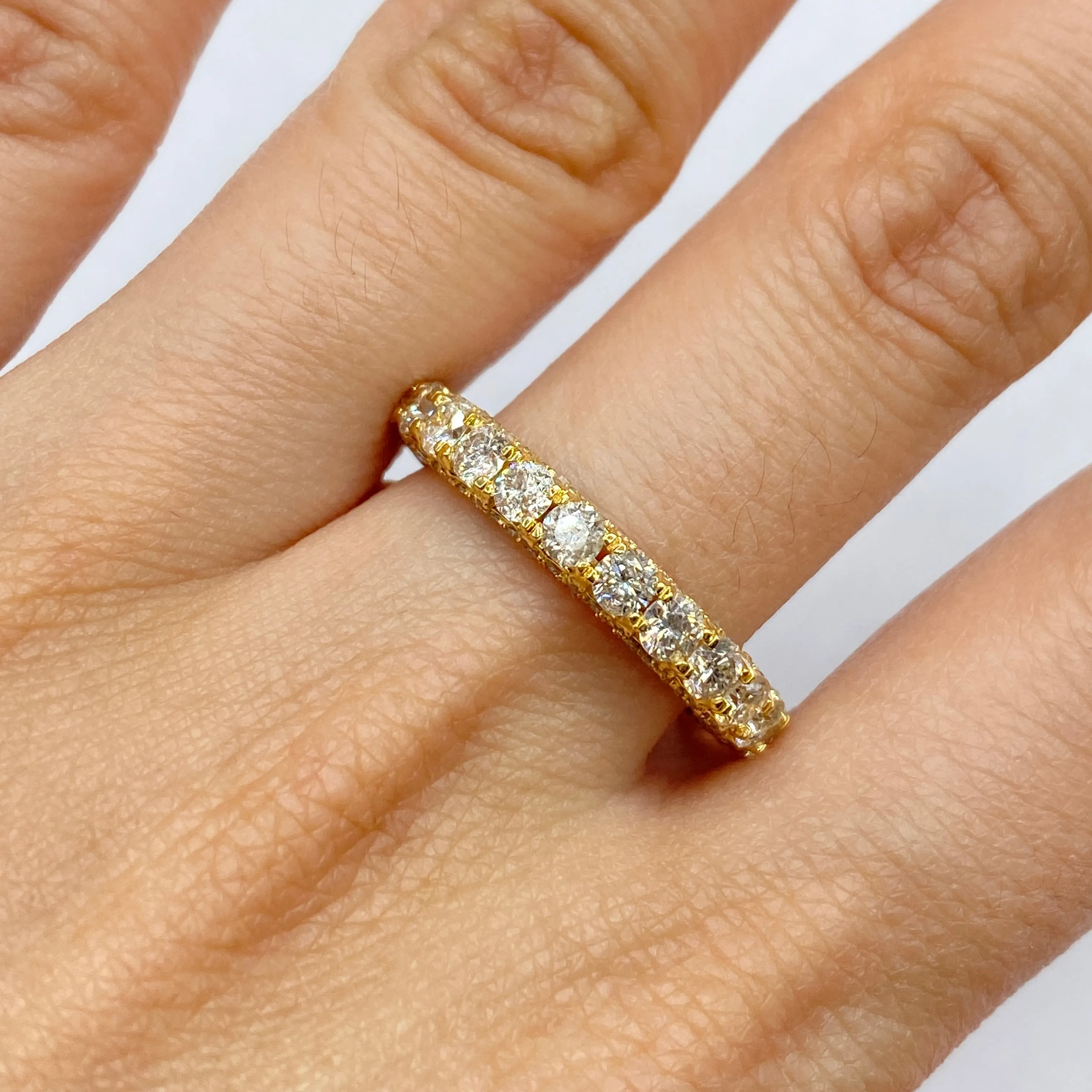 14K Tiara Pave Diamond Ring