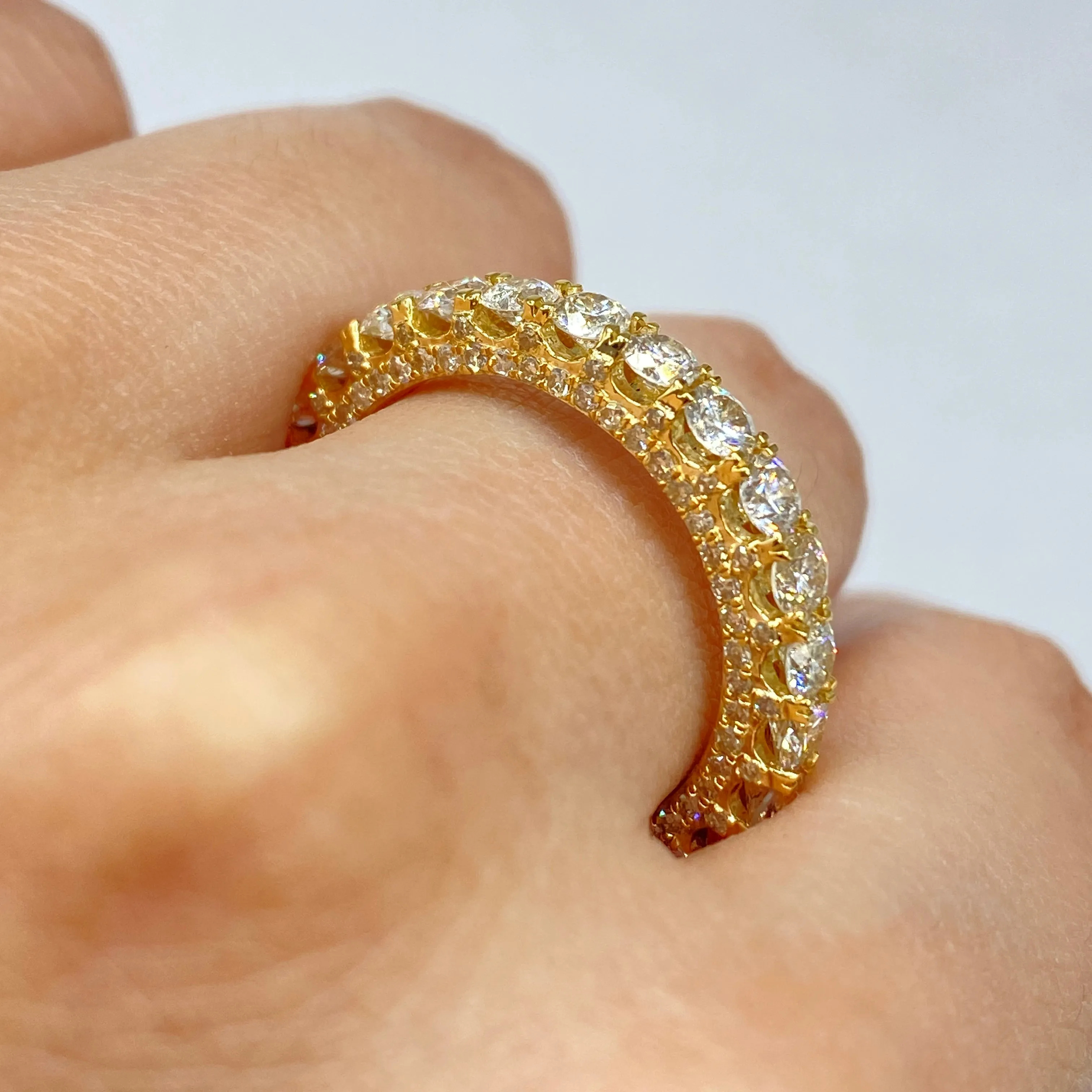 14K Tiara Pave Diamond Ring