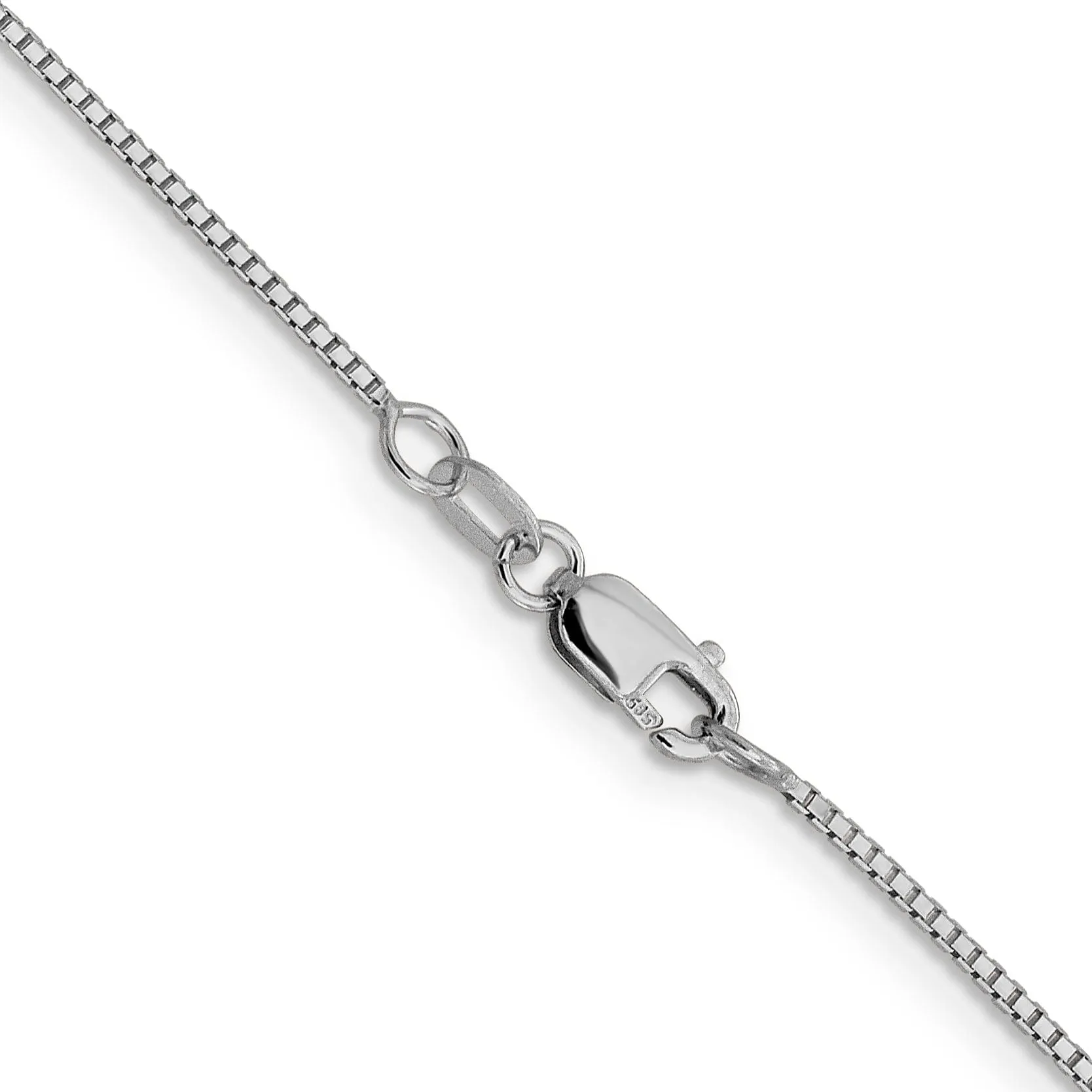 14K White Gold 1 mm Octagonal Sparkle Box