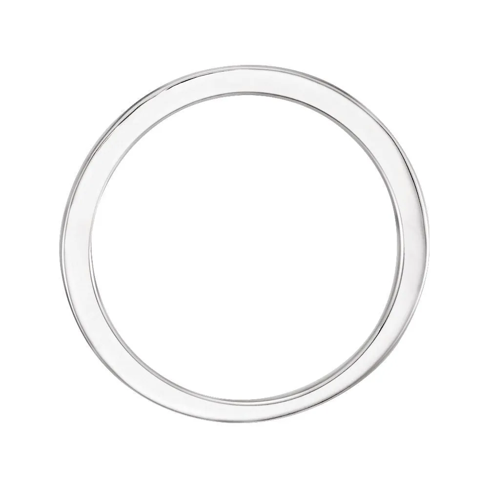 14k White Gold 1/2 CTW Diamond Band, Size 7