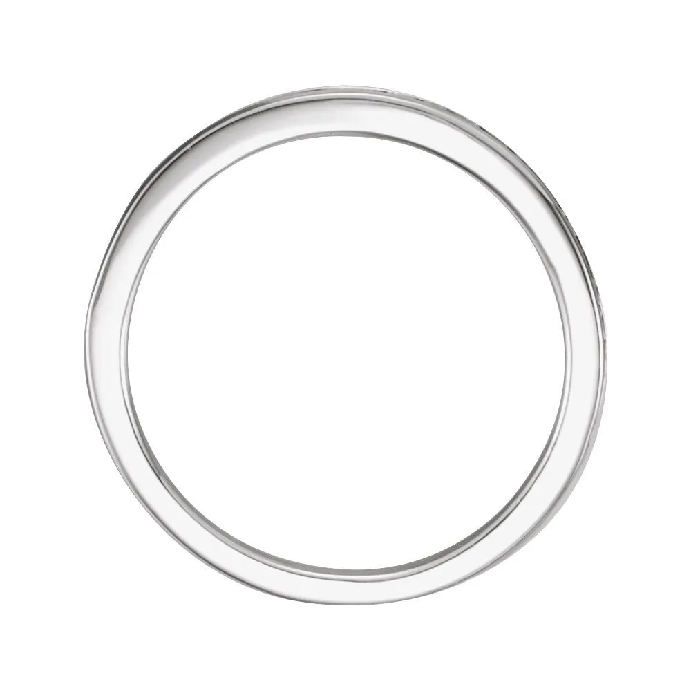 14k White Gold 1/2 CTW Diamond Band, Size 7
