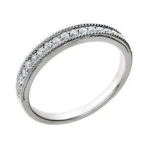 14k White Gold 1/5 CTW Diamond Band, Size 7