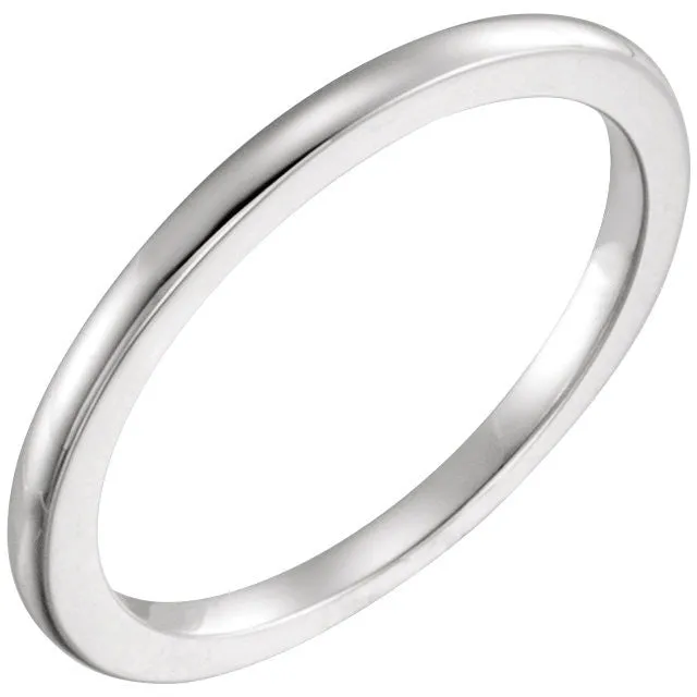 14k White Gold Band Size 6.5