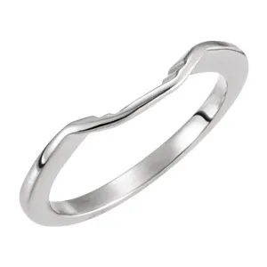 14k White Gold Band, Size 6
