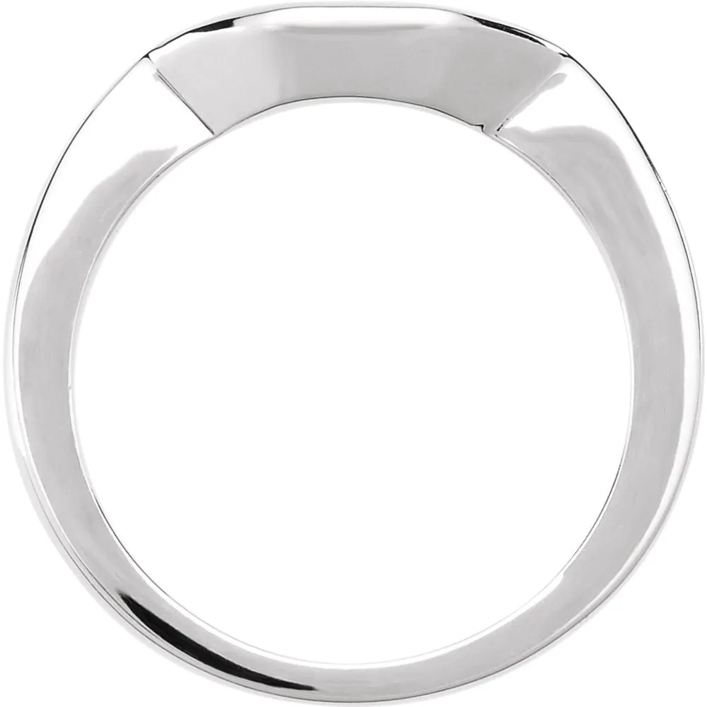 14k White Gold Band, Size 6