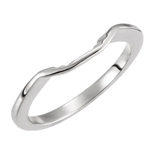 14k White Gold Band, Size 6