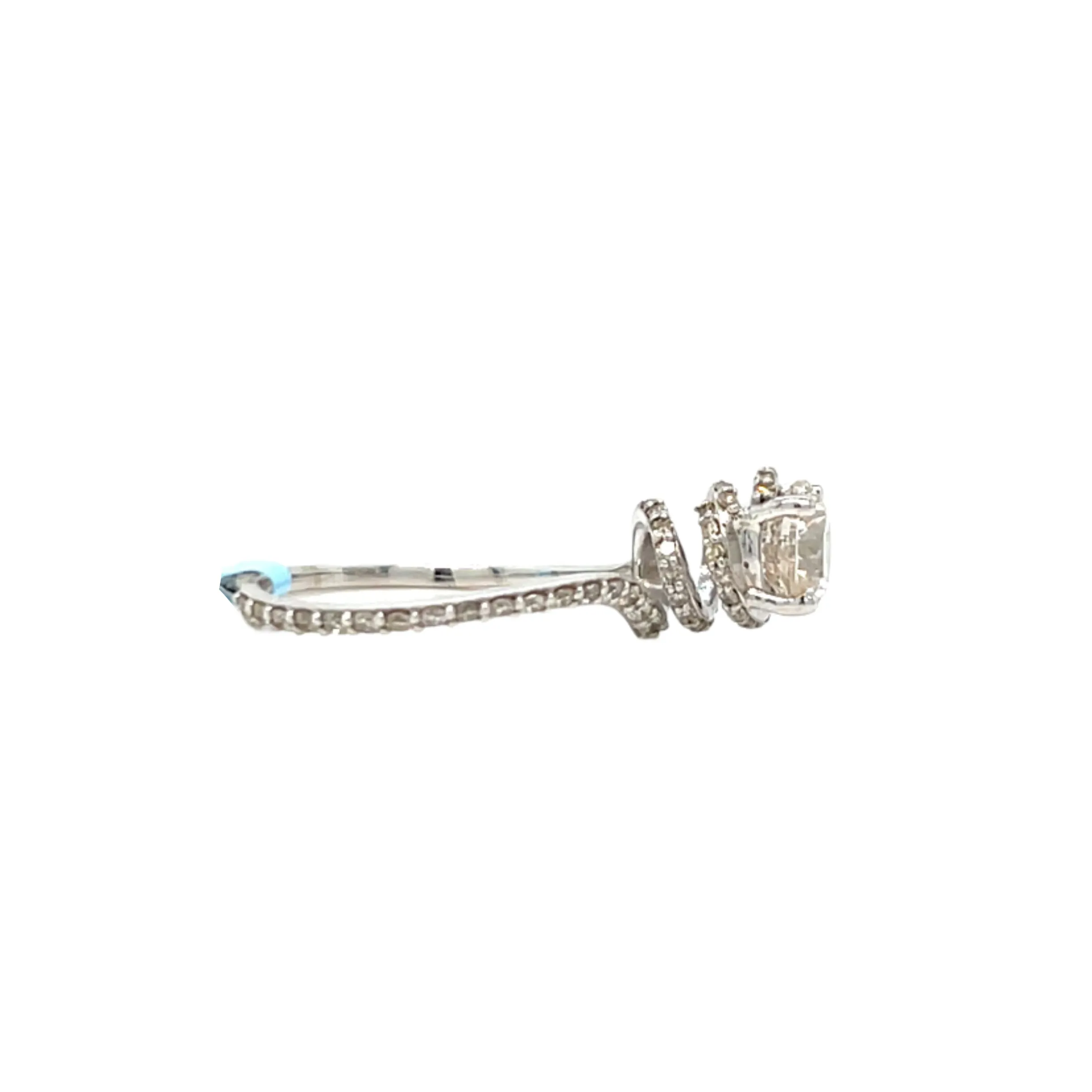 14k White Gold Spiral 1.45ct Ring - SR19262