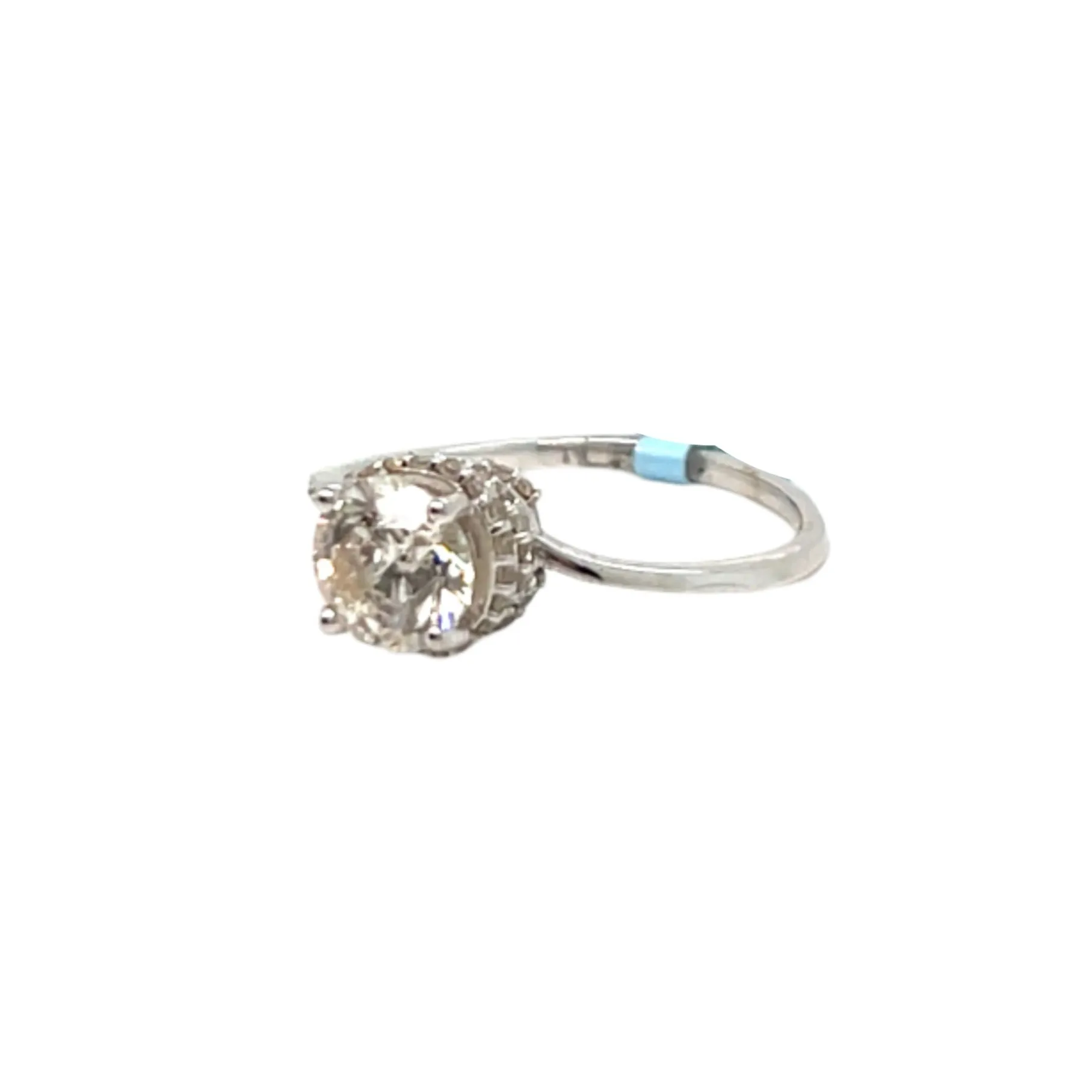 14k White Gold Spiral 1.45ct Ring - SR19262