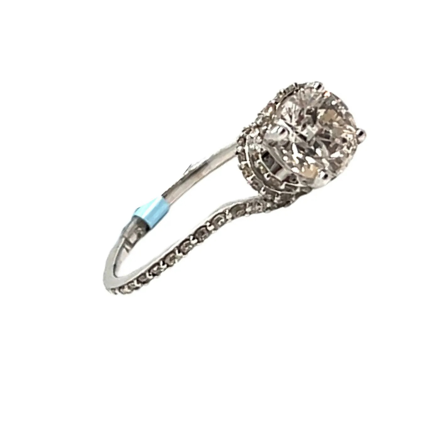14k White Gold Spiral 1.45ct Ring - SR19262