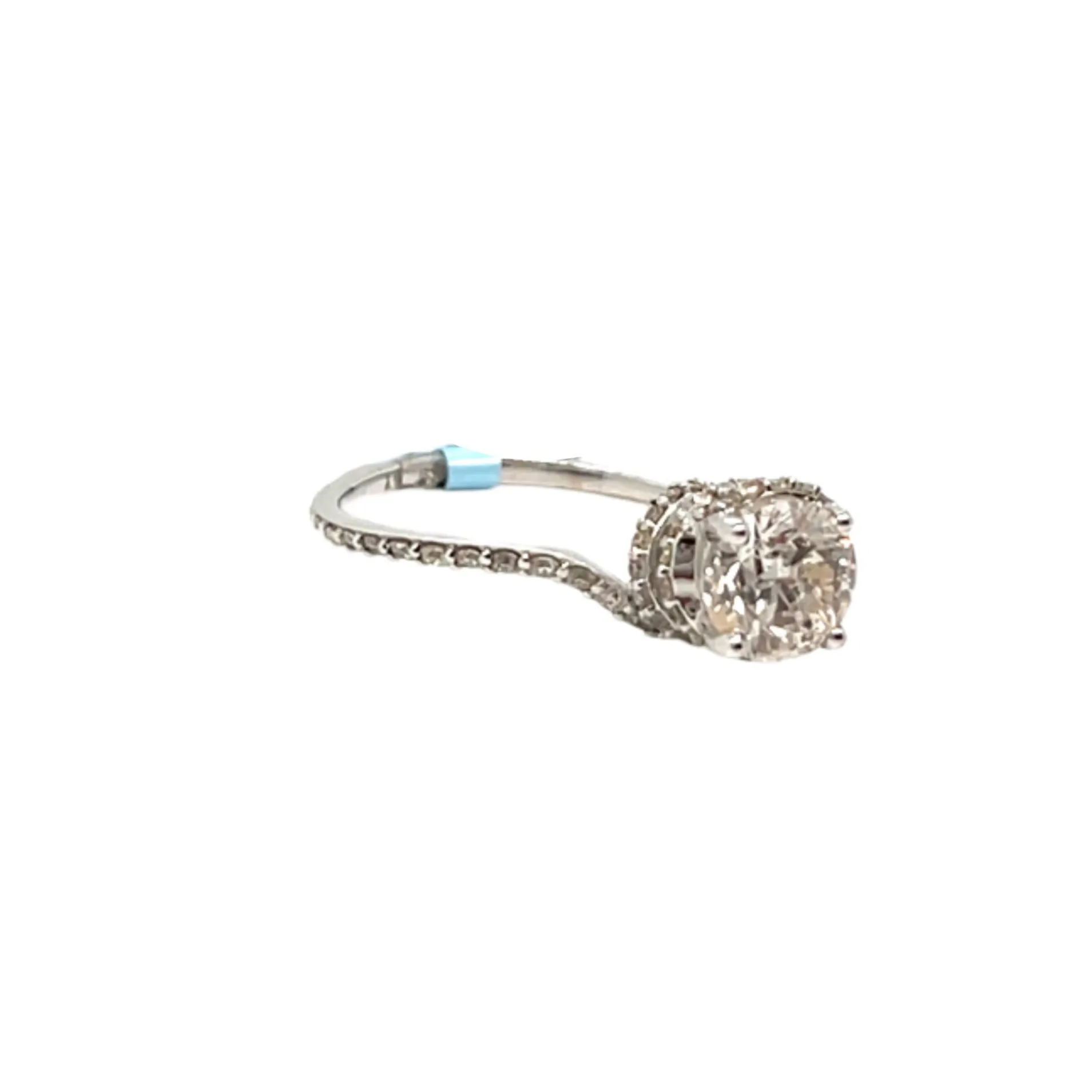 14k White Gold Spiral 1.45ct Ring - SR19262