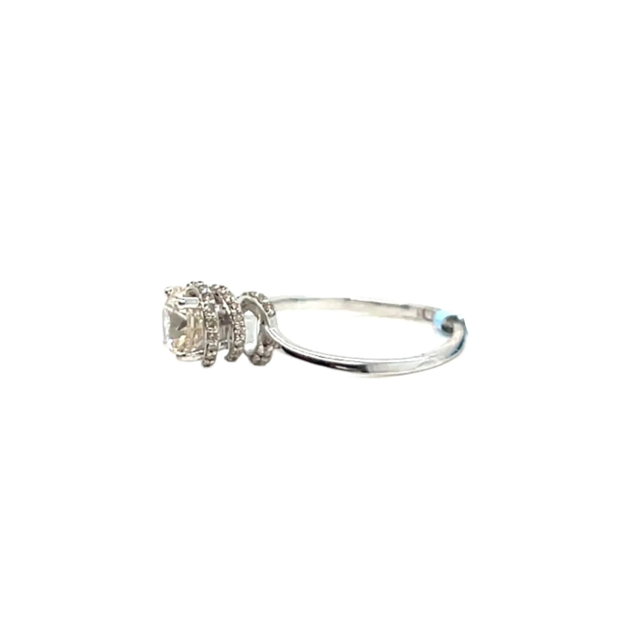 14k White Gold Spiral 1.45ct Ring - SR19262