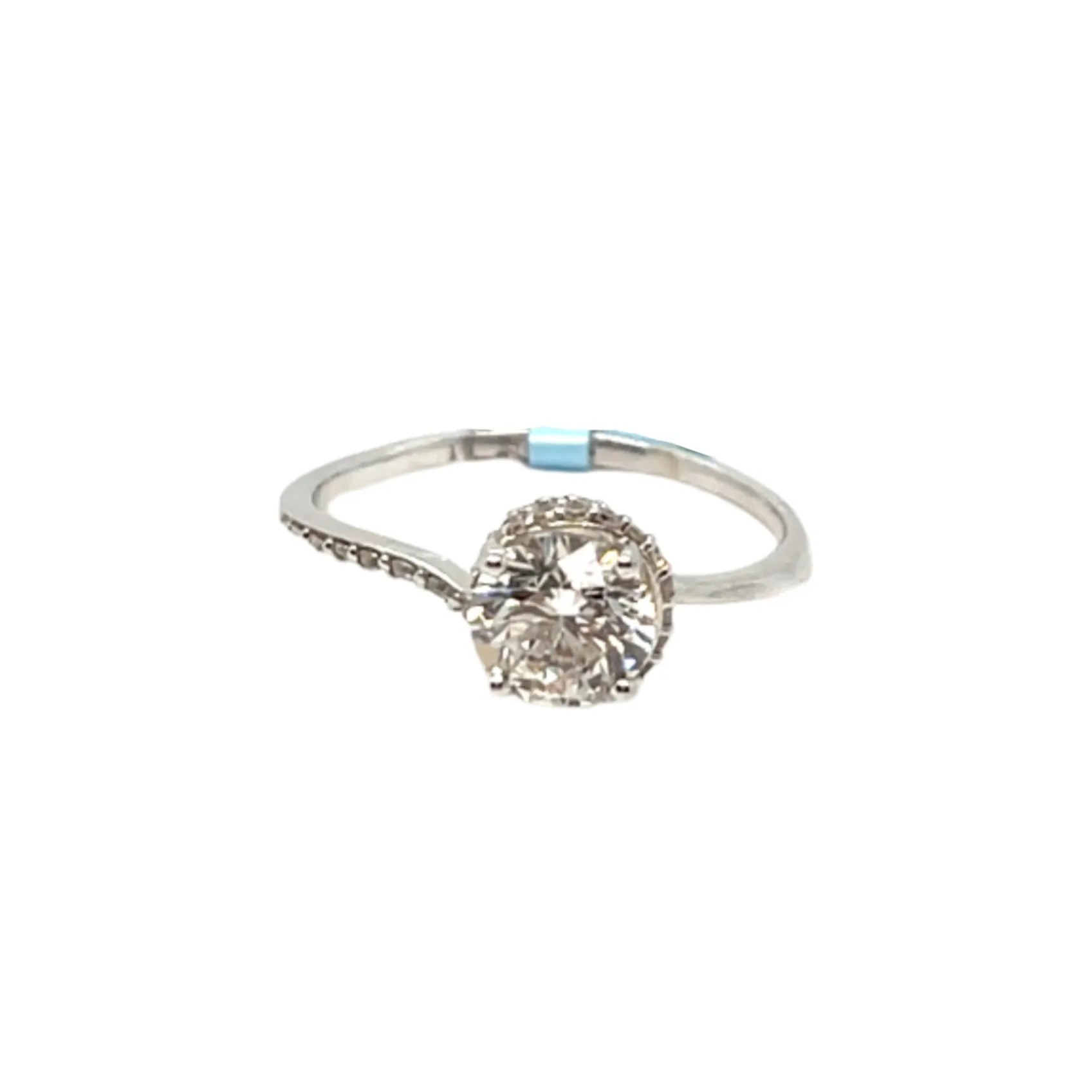 14k White Gold Spiral 1.45ct Ring - SR19262