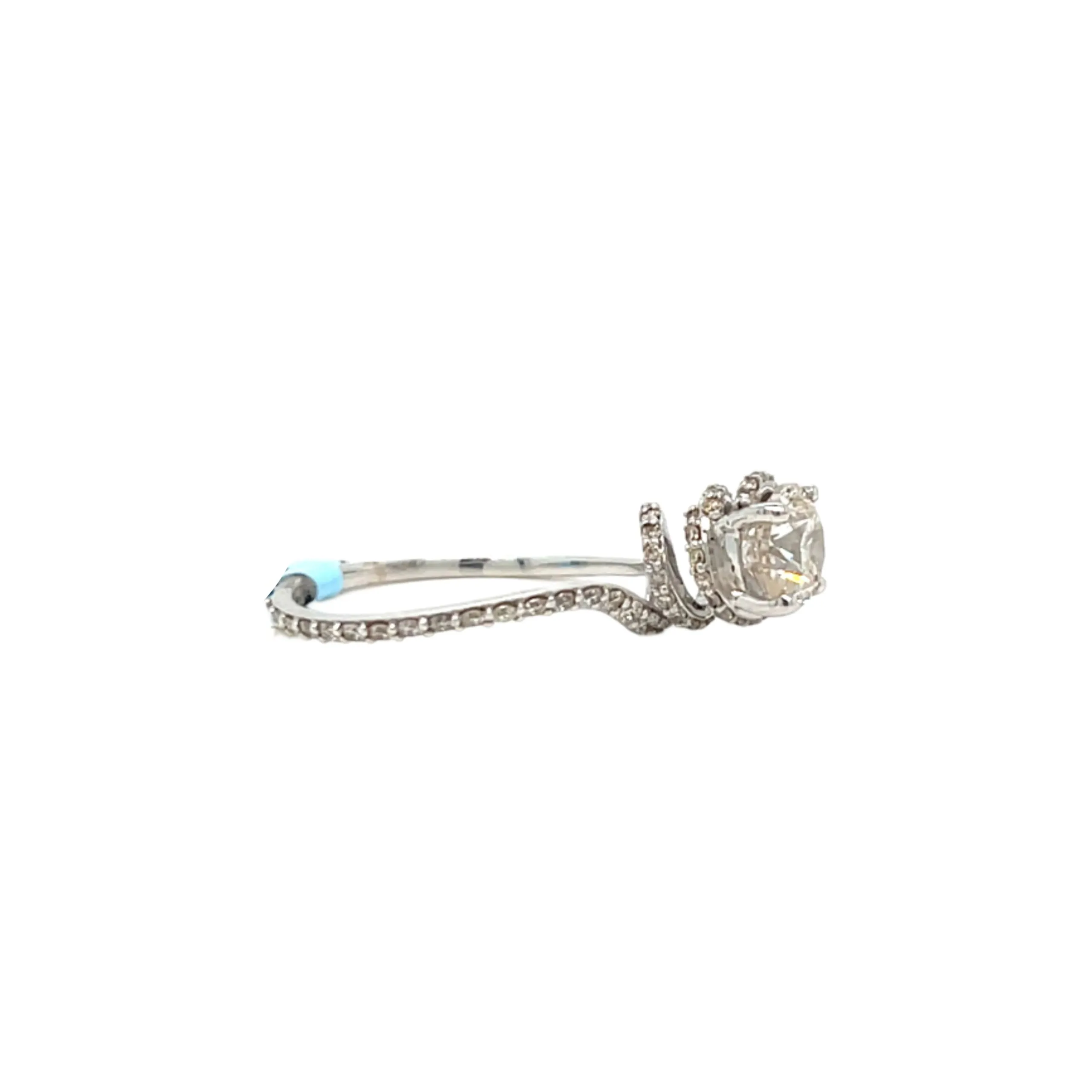 14k White Gold Spiral 1.45ct Ring - SR19262