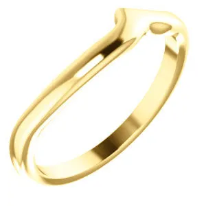 14K Yellow Band to 6.5 & 7 mm Engagement Ring