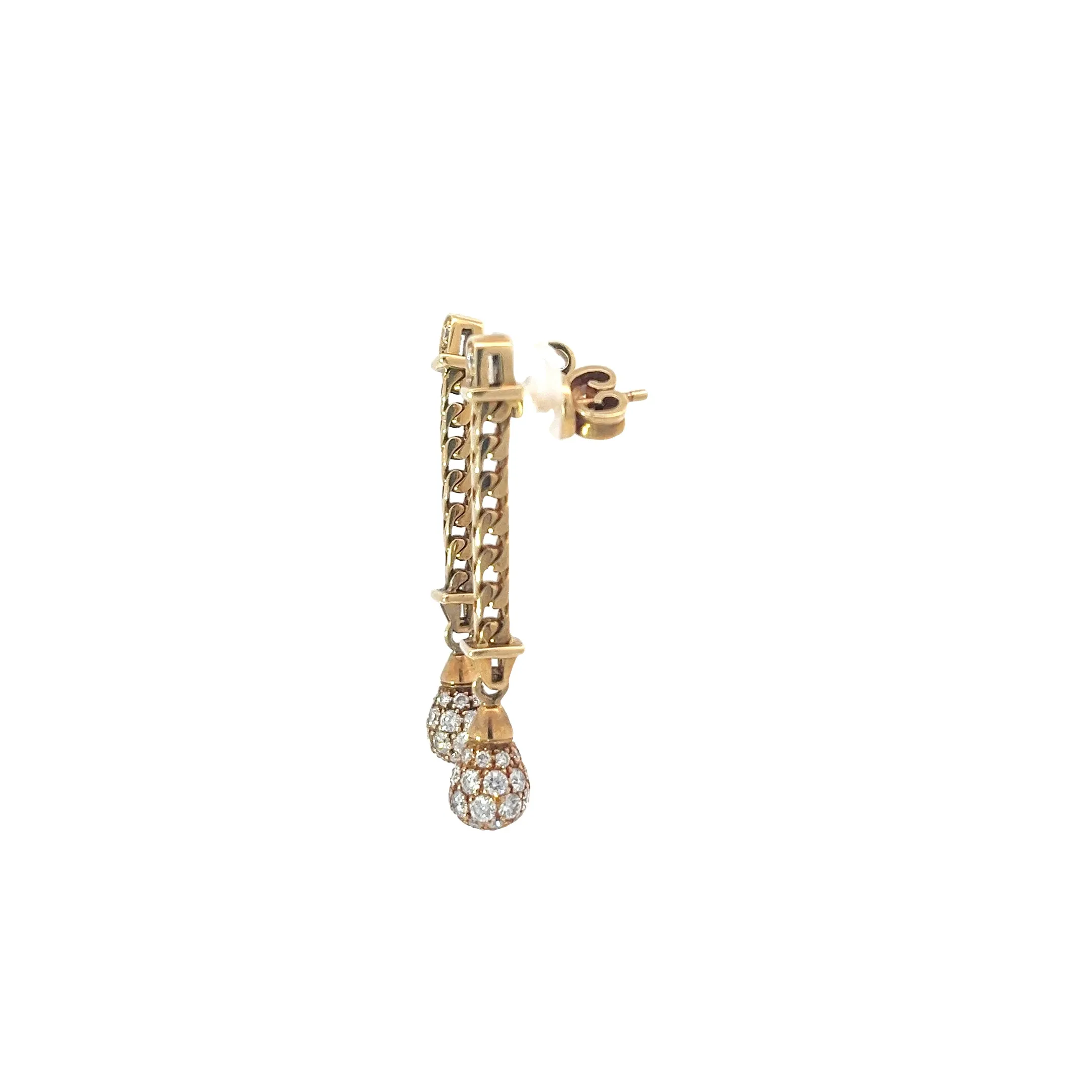 14k Yellow Gold 1.00ct E VS1 Round Diamond Drop Earrings