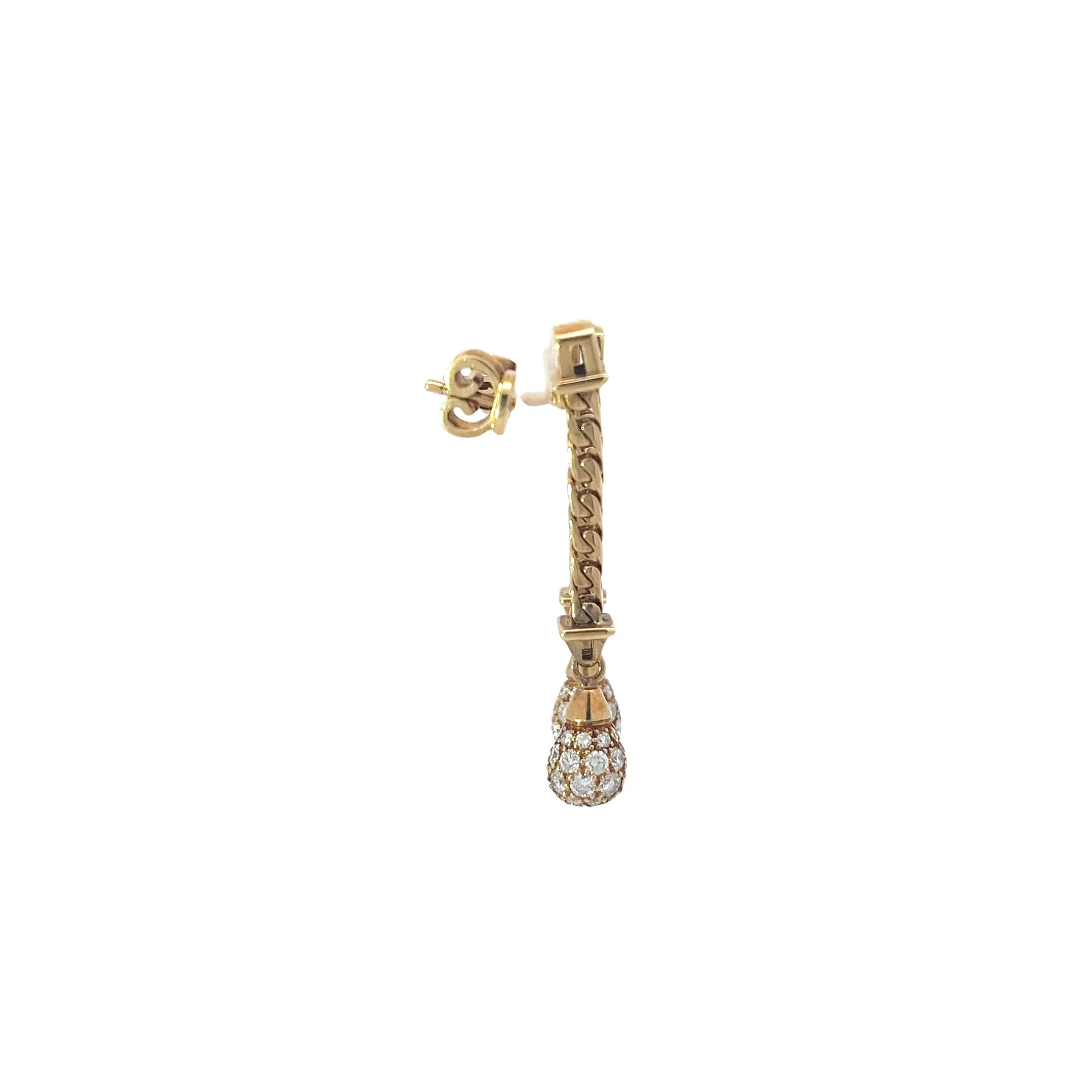 14k Yellow Gold 1.00ct E VS1 Round Diamond Drop Earrings