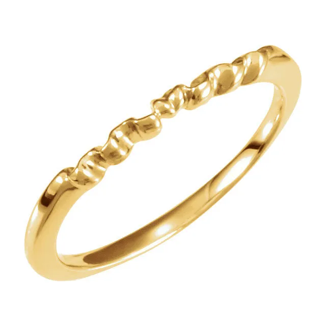 14k Yellow Gold Band, Size 6