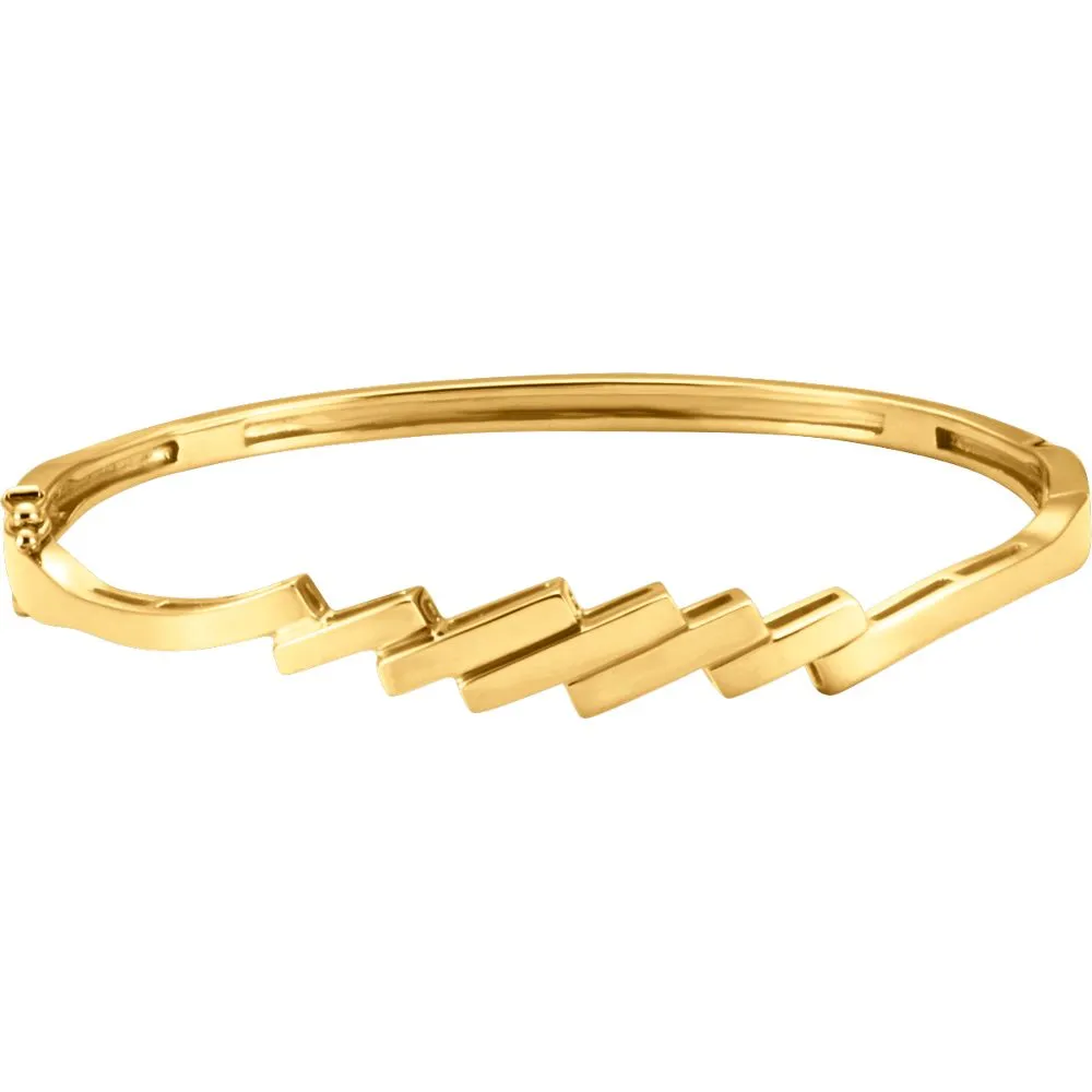 14k Yellow Gold Hinged Bangle Bracelet