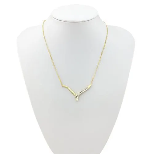 14k Yellow Gold Women's Necklace 0.79 Ctw