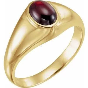 14K Yellow Mozambique Garnet Ring