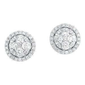 14KTW Uno Oval Basics Earrings 3/4 Ctw